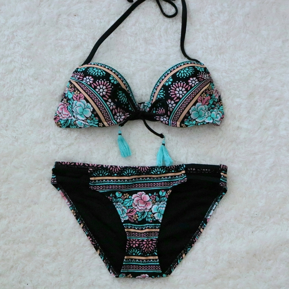 Tropical Push-up Bikini Set